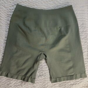 Aurola Olive Green Biker Shorts